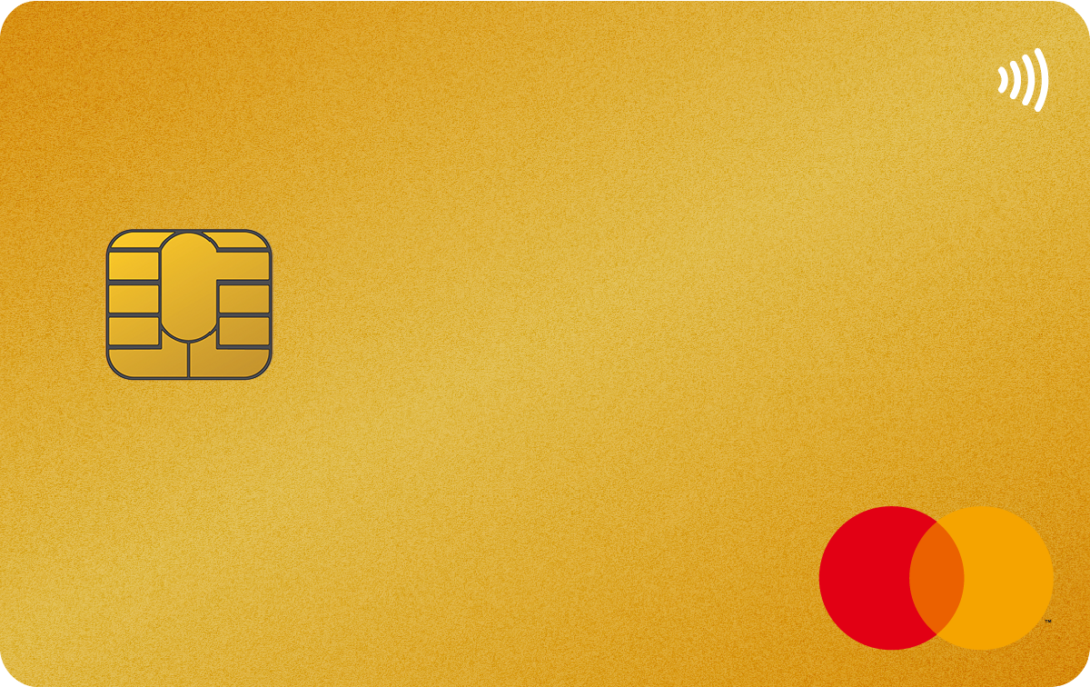 デポジット型ライフカード ゴールドの券面（デポジット型ゴールド／Mastercard）