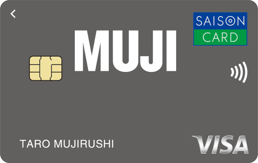 MUJI Cardの券面(通常デザイン/Visa)