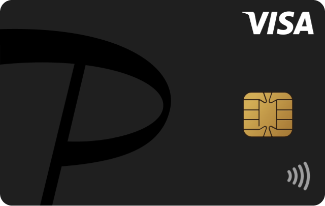 PayPayカードの券面（ブラック／Visa）
